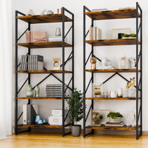 wood iron shelf 1190*455*225〈ブラウン〉 Amazon.com: IRONCK Bookcase and Bookshelves Triple Wide 5